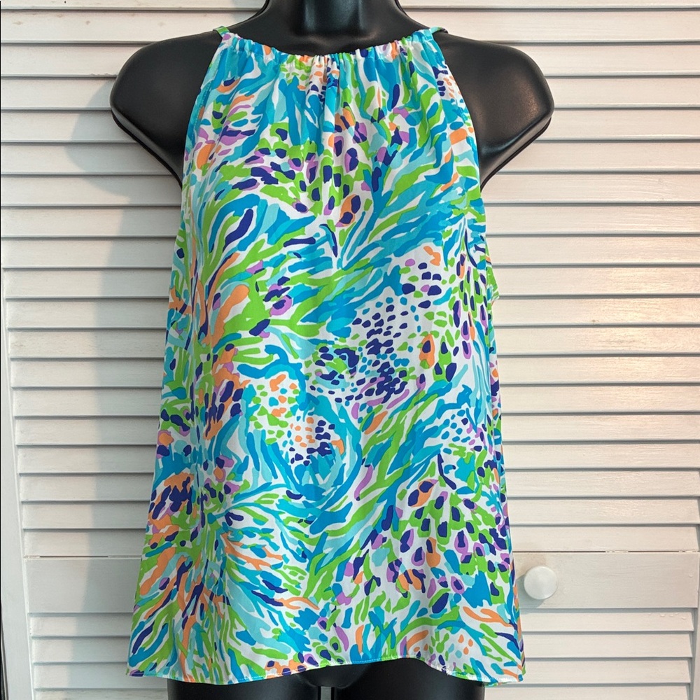 Lilly Pulitzer Vibrant Blue and Green Top